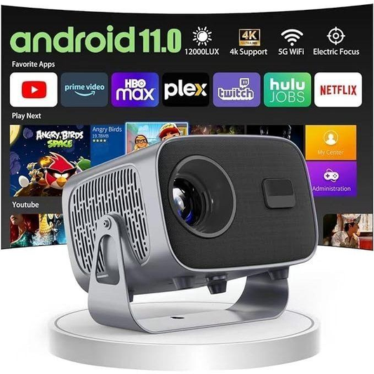 Mini 4K Projector 360° Rotation Portable Android Ultra HD 1080P Home Theater Projector Audio Hdmi Phone Screen Automatic Usb Wireless Connection Home Cinema